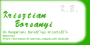 krisztian borsanyi business card